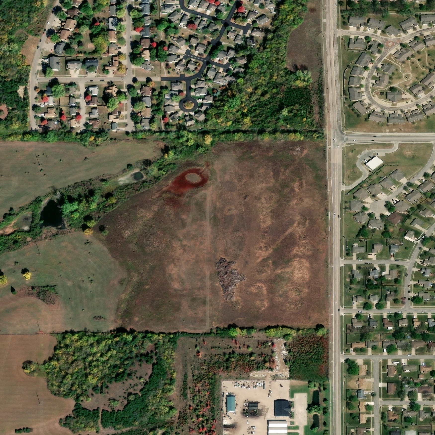 Aerial map of the 37th & Gage site with Gage Blvd, SW 37th St, and the approximate Phase 1 boundary marked
